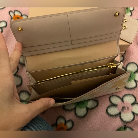 Miu miu madras pink leather wallet nib - Picture 6 of 12